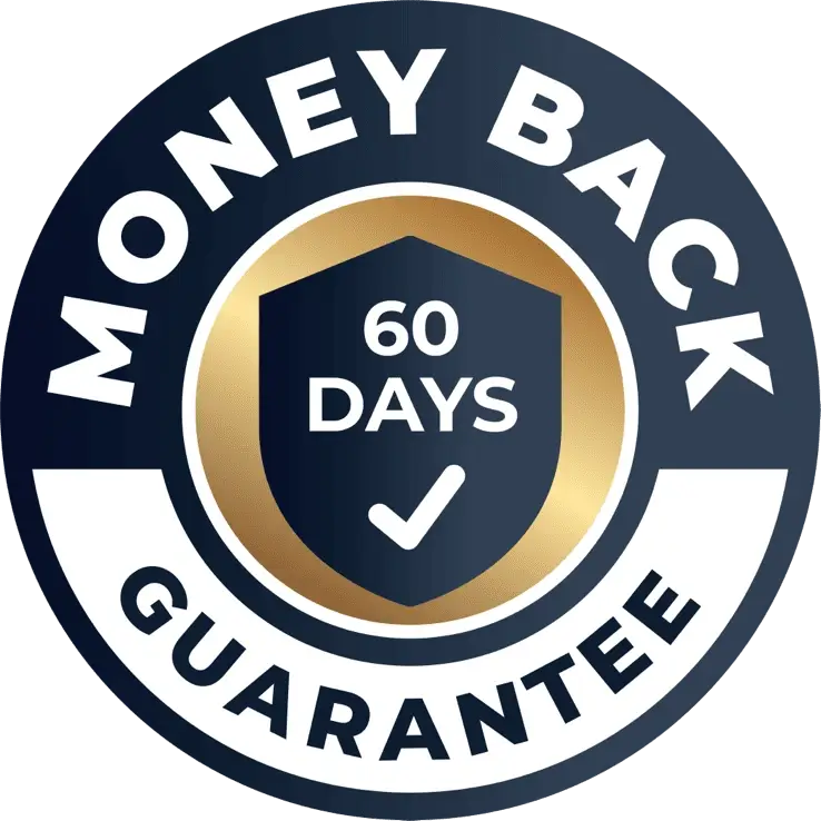Free Sugar Pro money-back guarantee badge