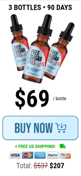 Free Sugar Pro 6 bottles purchase option