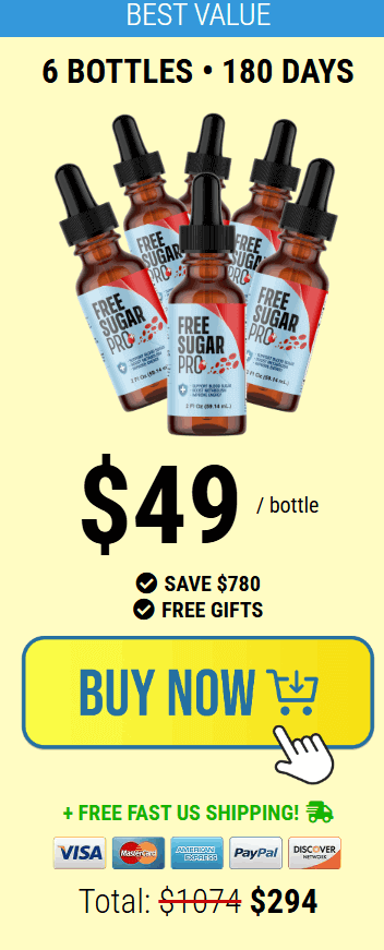 Free Sugar Pro 3 bottles purchase option